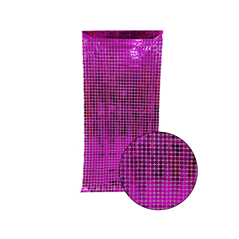 Cuadrado cuadrado cortina de seda de lluvia decoración de la pared de fondo 1 * 2m decoración brillante fábrica al por mayor comercio exterior