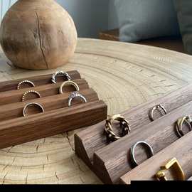 实木木质现代简约家居创意摆件装饰戒指首饰放置木质工艺品珠宝