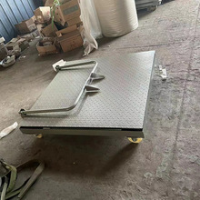 2吨移动式电子地磅1-2吨手推移动电子地磅秤可折叠带滚轮小型地磅