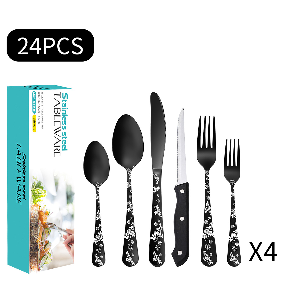 블랙 24 조각 세트 (파란색 치약 상자)