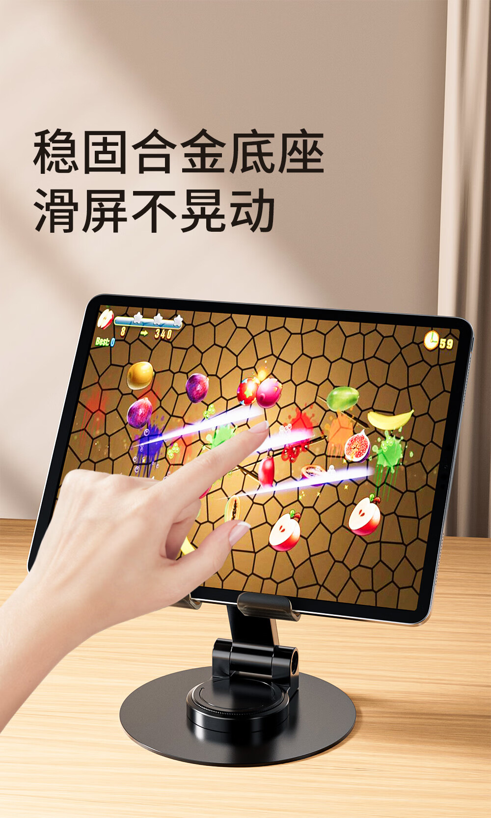 Mini Portable Foldable Phone Stand All-Metal Desktop Rotatable Weighted Base Lazy Holder Stock Wholesale