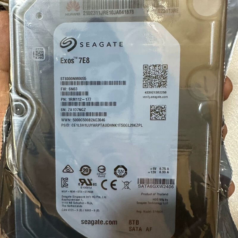 Новый оригинальный 8T диск для видеонаблюдения 8TB механический жесткий диск ST8000NM0055 корпоративного уровня EX