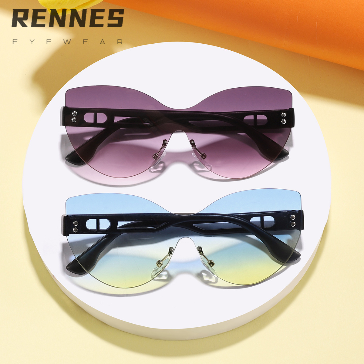 2024 nueva película marina para niños, película sin marco, uso de viajes, gafas de sol, gafas de moda de mariposa personalizadas