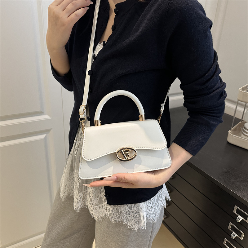 Bolso de hombro femenino 2025 elegante color sólido estilo minimalista