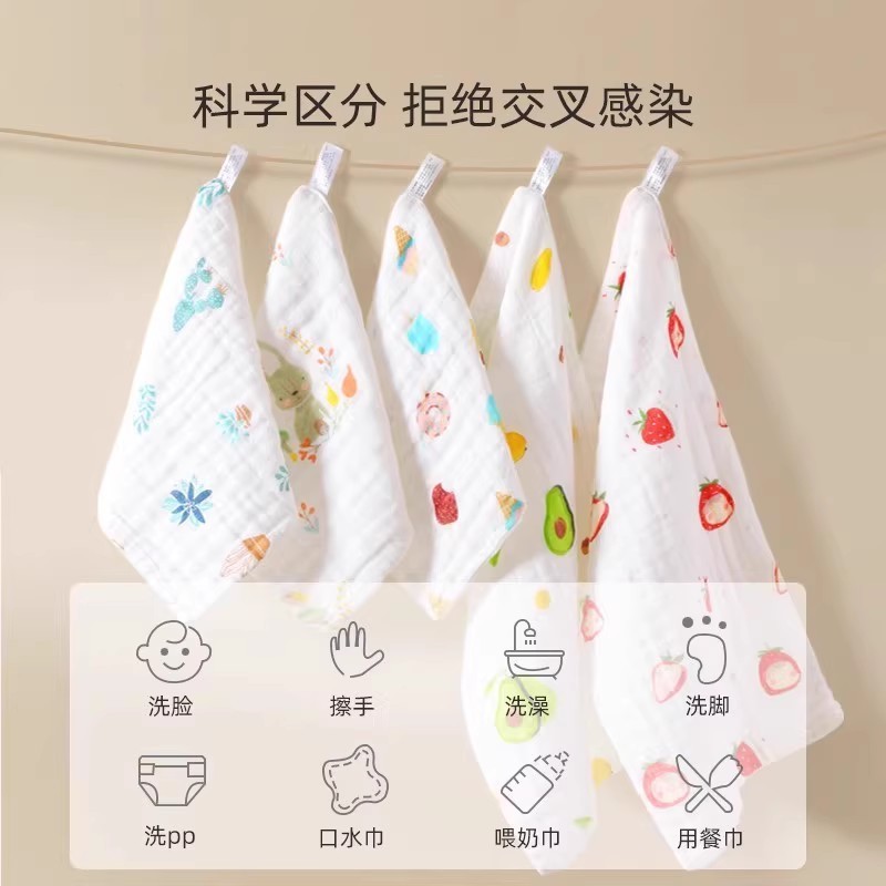 乳幼児用タオル赤ちゃん6層純綿A類超柔高密泡綿タオル洗顔タオル家庭用吸水|undefined