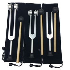 Factory Direct Sale Aluminum Alloy 128 Tones 256 Tones 512 Tones Combined Tuning Fork Set with Triangle or Base