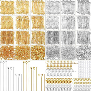 2600pc ball needle nine-sub needle T-shaped needle lobster clasp ear hook single loop DIY bracelet necklace jewelry production materials