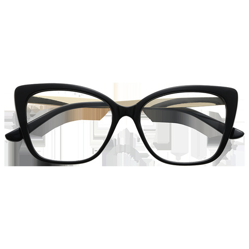  cross-border men and women comfortable gold with glue thin and light anti-blue light radiation with myopia film big face slimming photochromic glasses