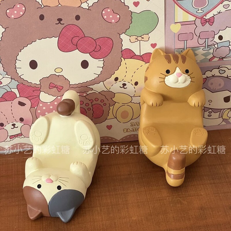 ザカ雑货インスタ眼镜スタンド怠け者携帯电话ホルダー猫ペンホルダークリップクリップ収纳缶オフィス文房具小物置物|undefined