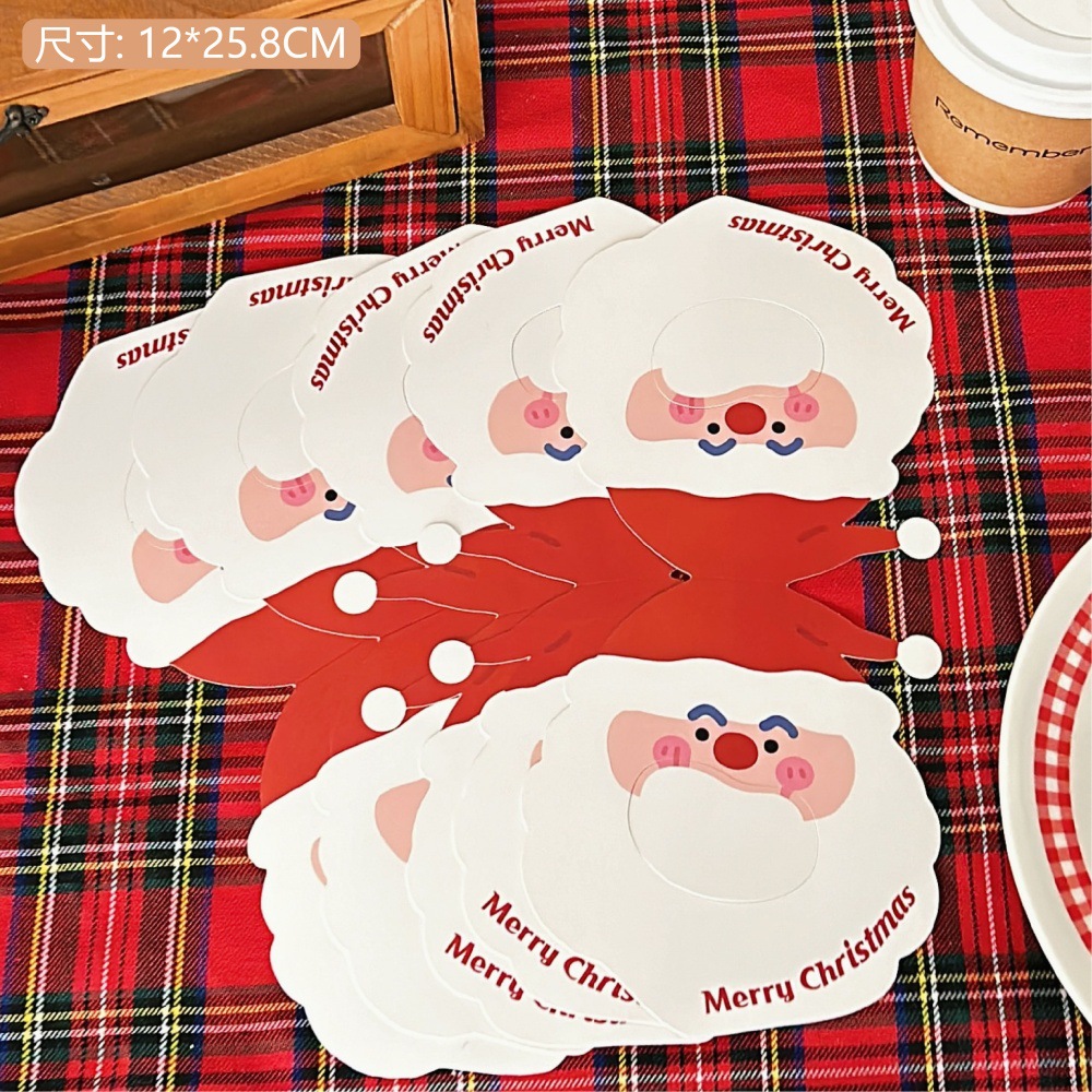 Tengyi original kraft bolsa de decoración cartón de regalo de Navidad accesorios de embalaje de chicas corazón de Navidad accesorios versátiles