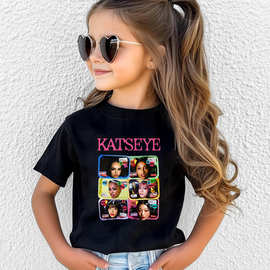 KATSEYE 韩流女团印花T恤 亚马逊热销精梳棉圆领短袖童装60123-16