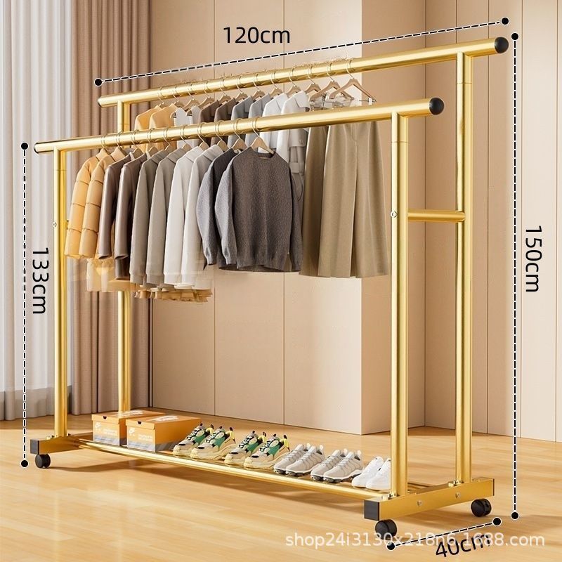 [파이프 직경 25mm] 120cm-금색 평행봉 + 바퀴