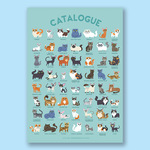 猫猫聚会猫咪大全目录卡通可爱趣味创意小众装饰画桌面油画布