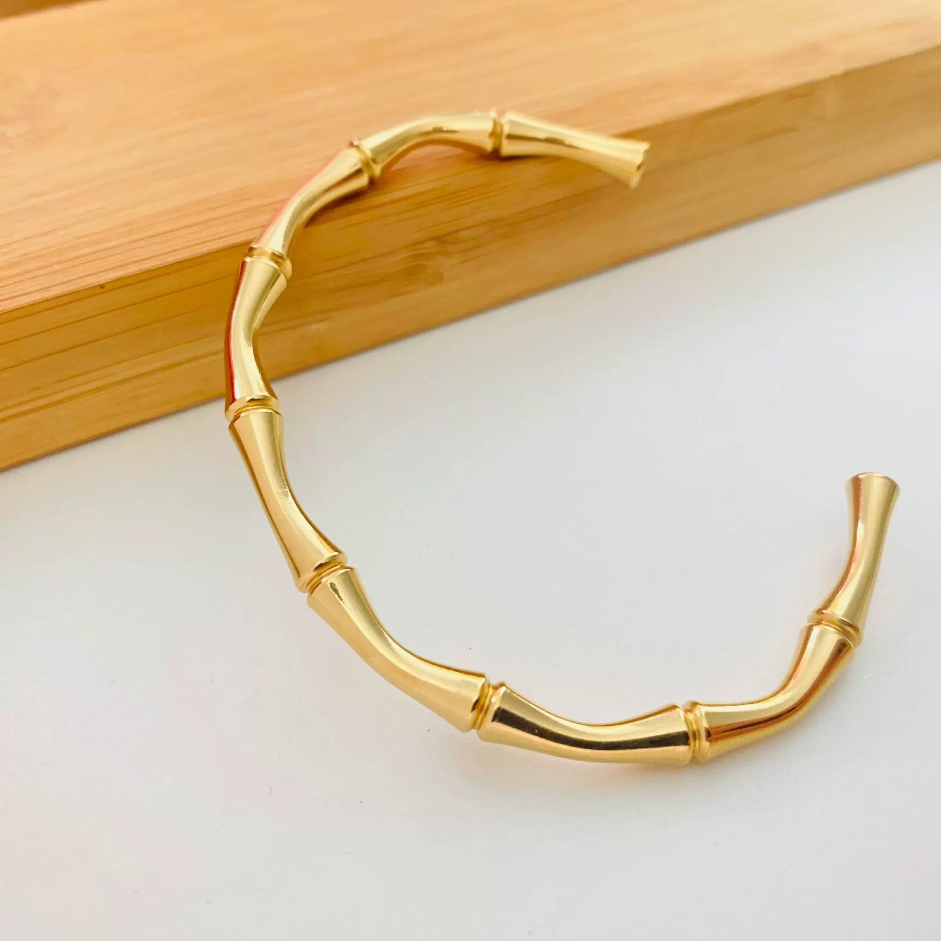 时尚竹节款优雅钛钢手镯女小众低调简约热门日常手环厂家现货批发