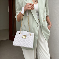Textured rhombus chain bag for women 2022 new trendy Korean style fashion casual crossbody large capacity chain shoulder bag