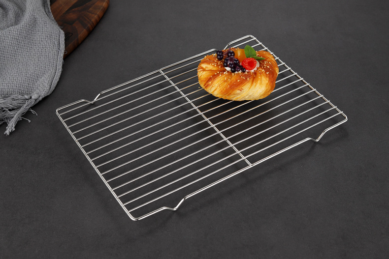 Stainless steel square plate drip oil rack filter rack bread cooling rack barbecue net cooling rack drip oil separator plate oil filter rack