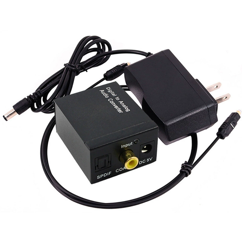 Digital rotor audio converter coaxial fiber optic converts decoder 3.5 mm headphone jack, plug and play