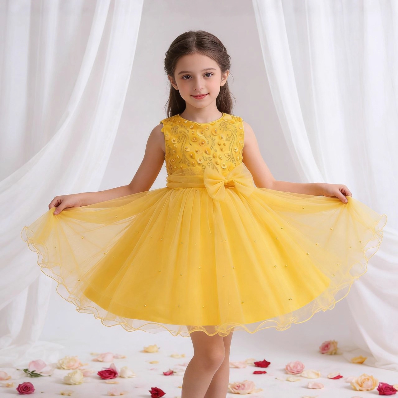 Amazon Children's Dress Dress Girl's Wedding Dress Princess Puff dress Kindergarten catwalk evening gown