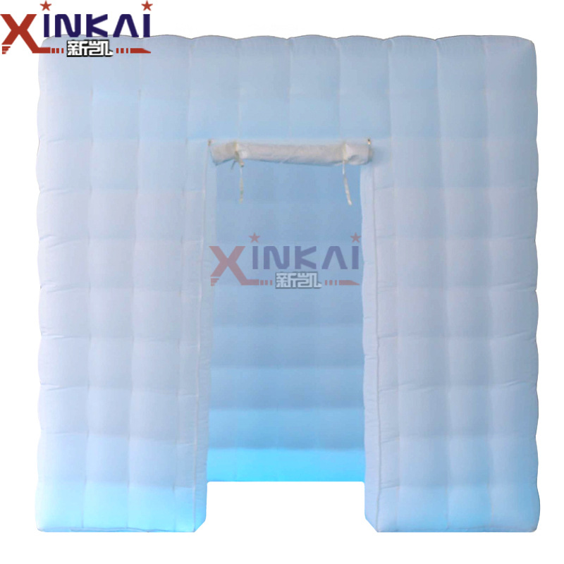 亚马逊热销充气照相亭photo booth 方形双中门照相馆充气照相帐篷