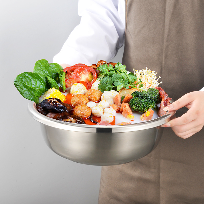 Fregadero de Acero Inoxidable al por Mayor, Fregadero para Sopa Reforzado con Borde Elevado, Fregadero de Cocina para Mezclar, Venta Directa de Fábrica, Logotipo Impreso, Lavabo Doméstico