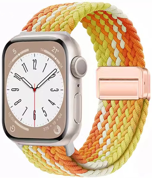 Apple iwatchS9876 時計ストラップ織り磁気バックル時計ストラップ ApplewatchS10 男性と女性の通気性に適しています。|undefined