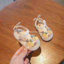 包头婴儿凉鞋软底防滑夏季8-10个月一岁小童公主学步鞋女宝宝鞋子
