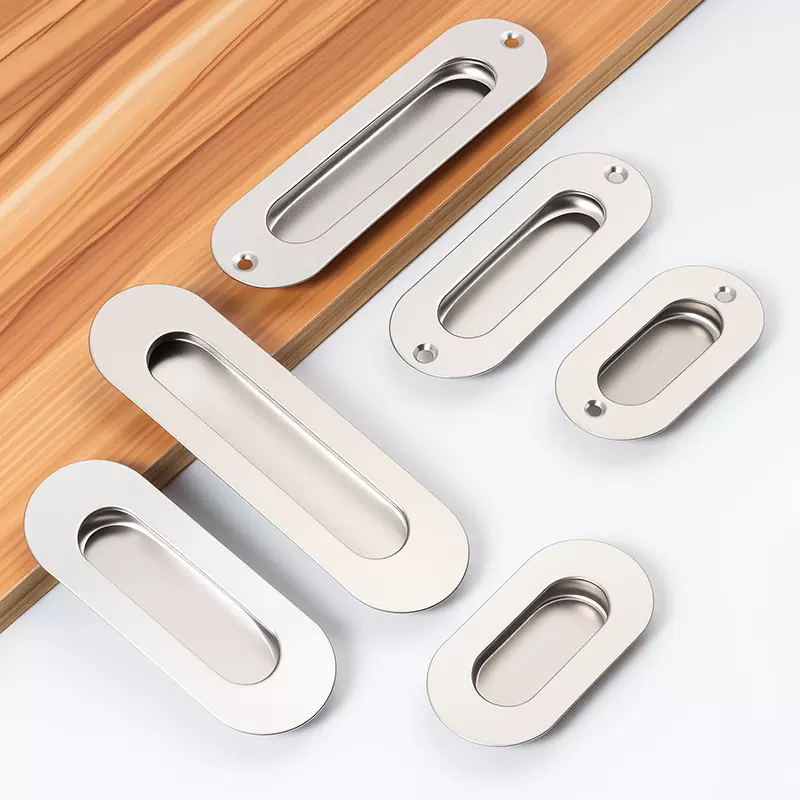 不锈钢暗装拉手现代简约抽屉衣橱柜门内嵌把手开槽嵌入式隐形扣手