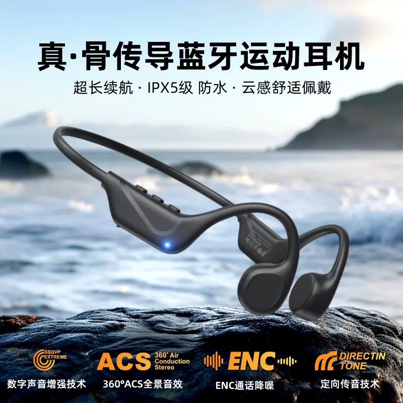 跨境S1真骨传导蓝牙耳机超长续航9h IPX5防水跑步骑行运动耳机