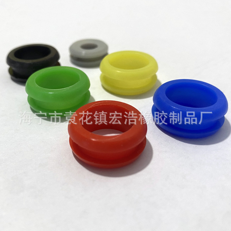 硅胶护线圈 橡胶护线套 双面单面过线圈 保套出线圈 电源线保护套