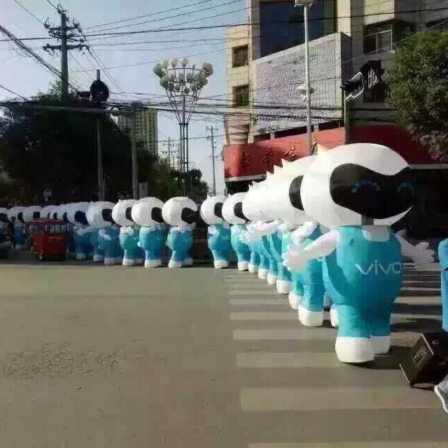 牛津面人偶卡通充气模型 行走卡通气模人 耐老化2米充气卡通