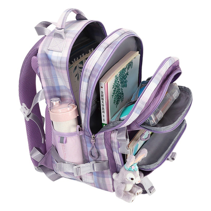 Corea del sur las niñas japonesas de la Escuela Secundaria Junior schoolbag gran capacidad de alta calidad estudiante de secundaria mochila de reducción de carga de protección de la columna vertebral mochila ligera