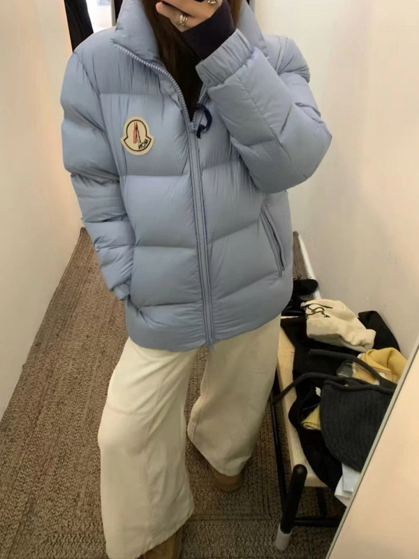 蒙家高奢至臻版Citala毛毡贴片白鸭绒立领保暖抗寒情侣羽绒服MO家|undefined
