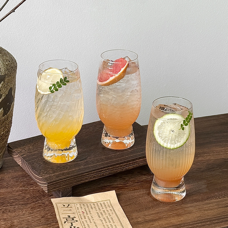 胖胖玻璃果茶杯夏天家用创意透明高颜值女冷饮料喝水果汁啤酒杯子