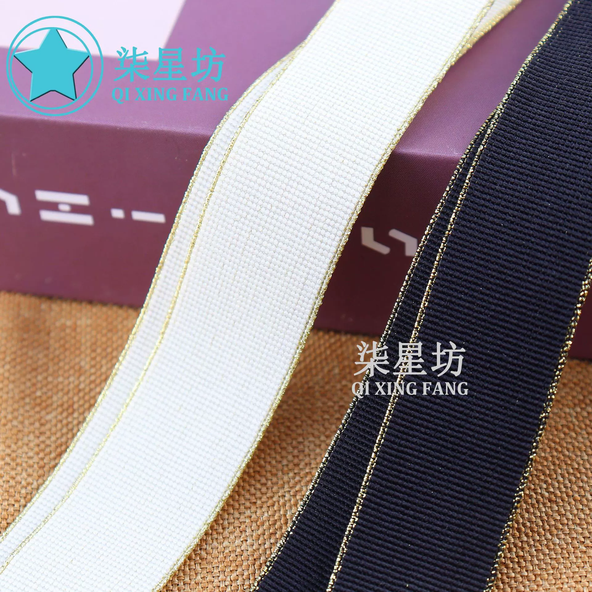 Спотовая одежда шапки и аксессуары для лапши 1.0-5.0CM Двусторонняя ребрчатая золотая резинка по краям