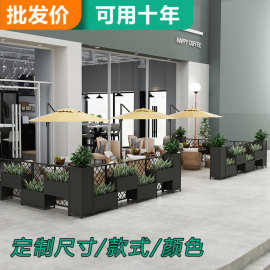 写字楼带储水层不锈钢组合花箱可拼接工程防根穿透花槽花盆定制