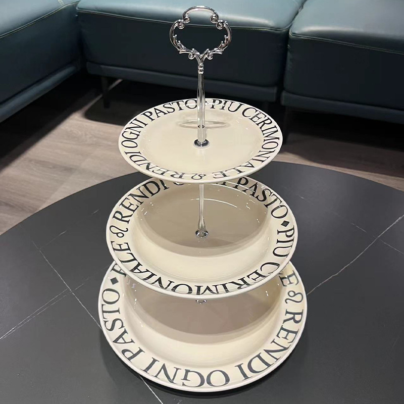 French letter string plate bowl dish tableware suit simple impression Bowl plate household milk yellow ceramic rice bowl plate wholesale