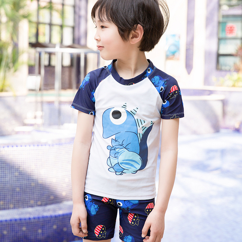 Traje de baño para niños, bebé coreano, niño pequeño, mediano, niño, traje de baño de aguas termales de secado rápido, bañador dividido, fábrica comercial