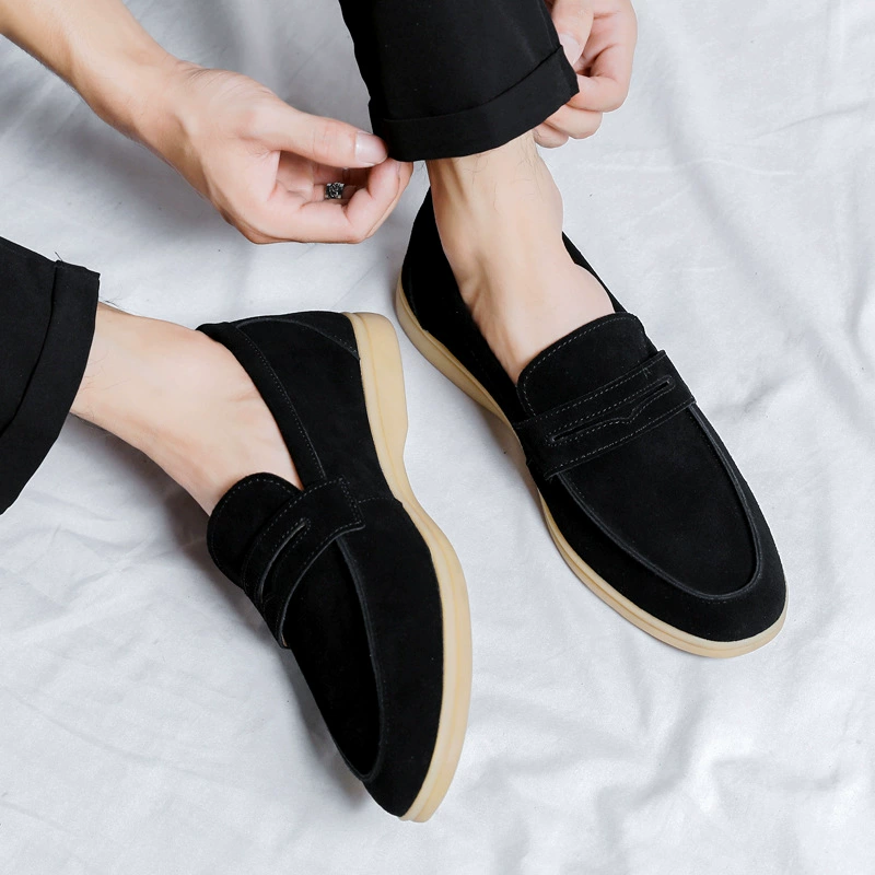 Ретро без флиса обувь, мягкая подошва, повседневная обувь с пирсингом, lazy shoes, 2023 весна-осень, новые изделия