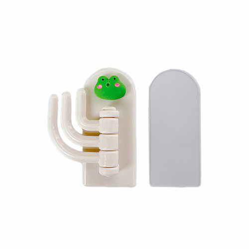 Girly Heart Cartoon Three-Hook Hook Kitchen Sticky Hook Nail-free Hook Hook Bathroom Multifunctional Hook Punch Load-bearing