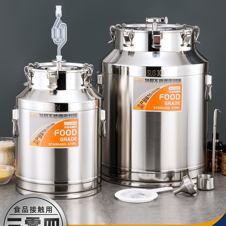 304不锈钢发酵桶密封酿酒桶自酿葡萄酒酵素桶啤酒桶泡酒桶带排气