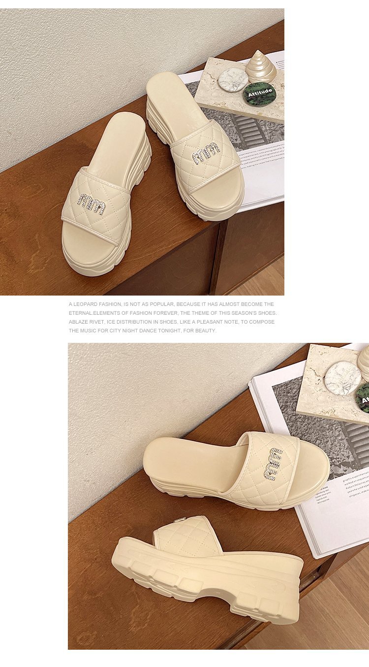 für Outwear 2024 Neue vielseitige Mode Casual High Heel Matsuke Dicke Sohle Damen Sommer Hausschuhe_voghion.com