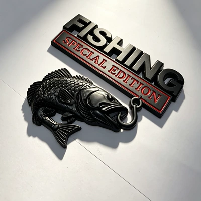Rear Car Emblem, Fishing Car — Body sticker