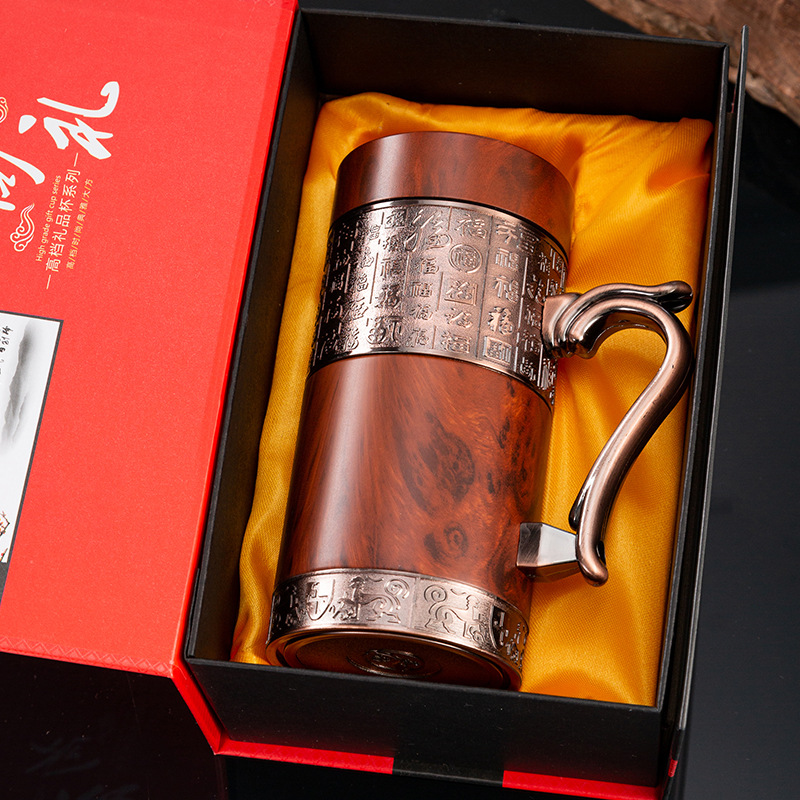 Yixing taza de aislamiento de arena púrpura, taza de té de burbujas para mujeres y hombres, regalo de cumpleaños para padres y maestros.