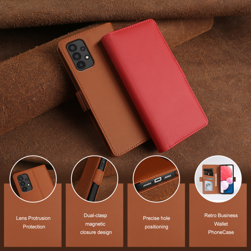 Suitable for Samsung Galaxy A13 Wallet Flip-Style Pu Leather Phone Case Book Cover Protective Cover