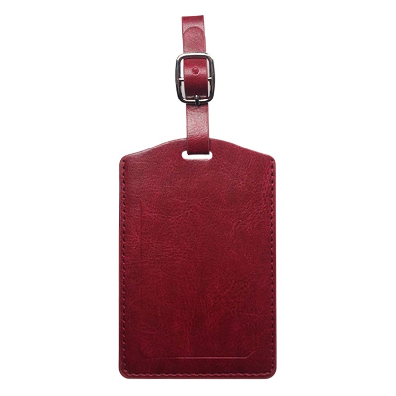 Transfronterizo en stock al por mayor cambio de presión de borde de aceite imitación cuero equipaje etiqueta se puede establecer