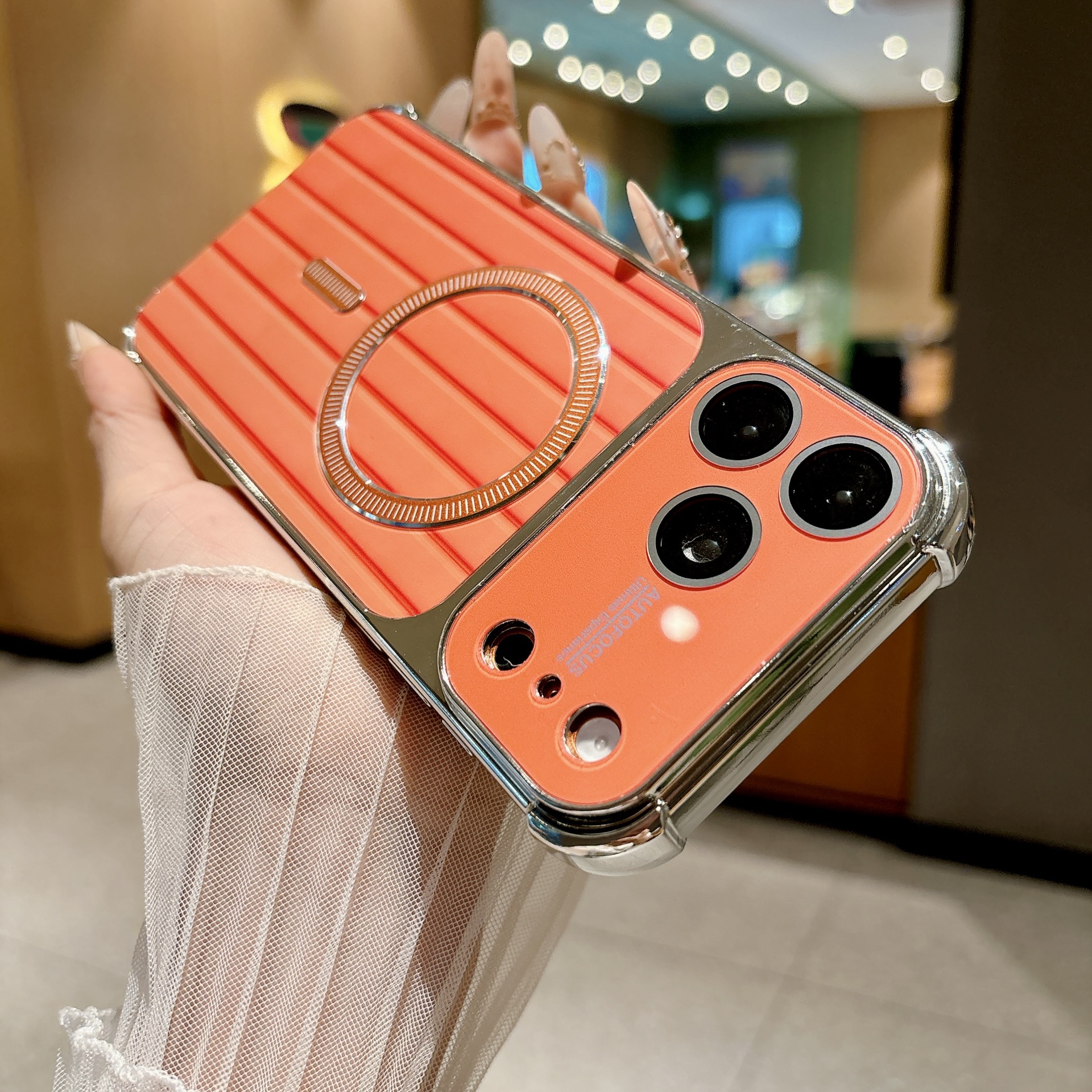Funda Magnética Tipo Maleta para iPhone 18 Pro Max, Silicona, Anticaídas