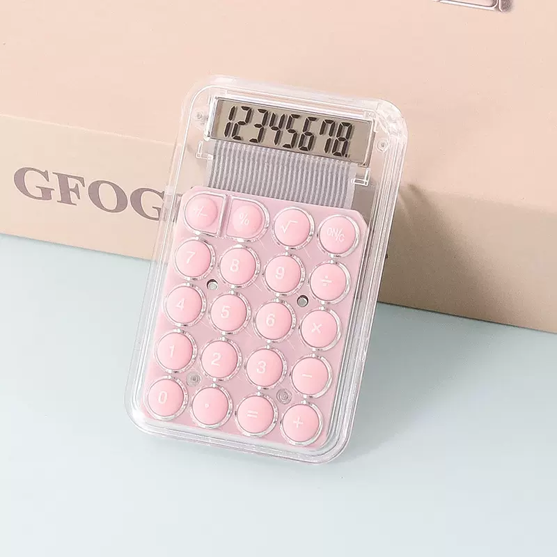 糖果色透明计算器高颜值学生小型掌上计算机便携迷你礼品计算器