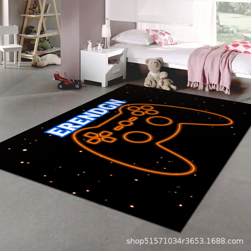 Máquina de juego al por mayor transfronteriza alfombra de dibujos animados de videojuegos mango juego alfombra cyberpunk e-sports alfombra decorativa