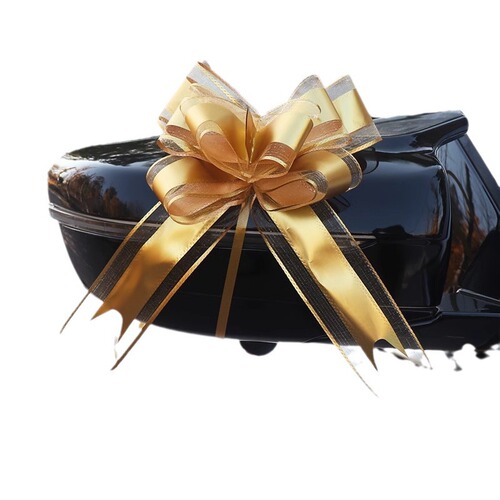 Wedding Car Large Bow Satin Finish Ribbon Door Handle Decoration Team Carriage Decor Hand Pull Ribbon Color Ribbon Wedding Supplies