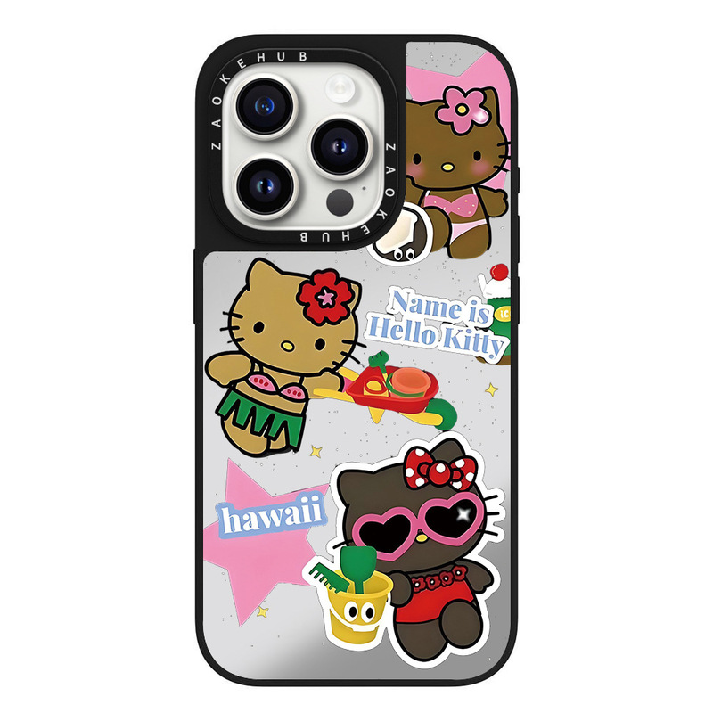 CASE ハワイアンサーフィン KTキャット ハローキティ キティ猫 iPhone16ProMax Apple 15 携帯電話ケース 14|undefined